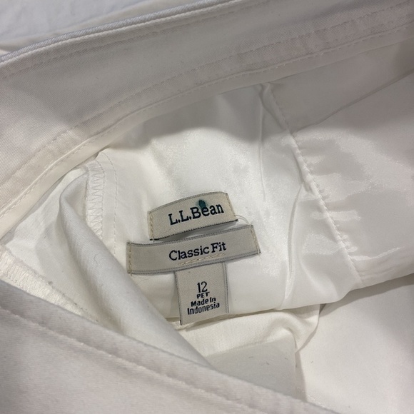 L.L. Bean Classic Fit White Pants 12 Petite -Just Reduced - Picture 10 of 17